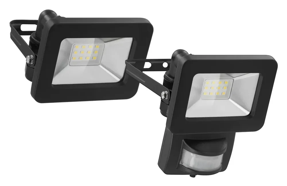 LED Außenstrahler mit Bewegungsmelder schwarz, 20W - 1700lm Finale Aktion